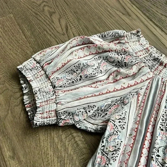 🌸4/$30🌸rebellion Again | Boho Off The Shoulder Paisley And Floral Crop Top - Picture 3 of 10